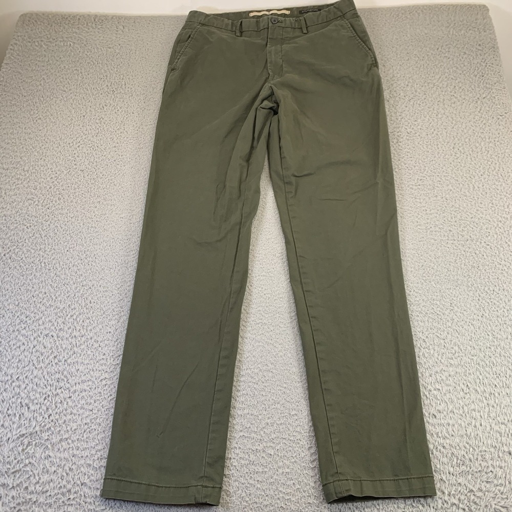 Banana Republic Pants Mens 34x36 Lived In Chino Athletic Fit Camo‎ Green Khaki